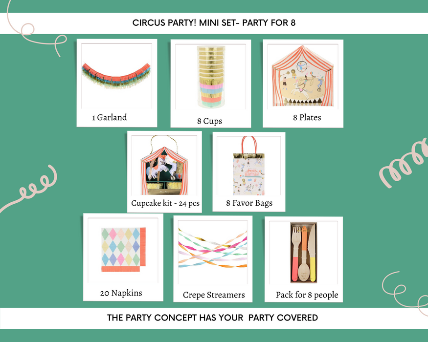 Circus Party! Mini Set - Party for 8
