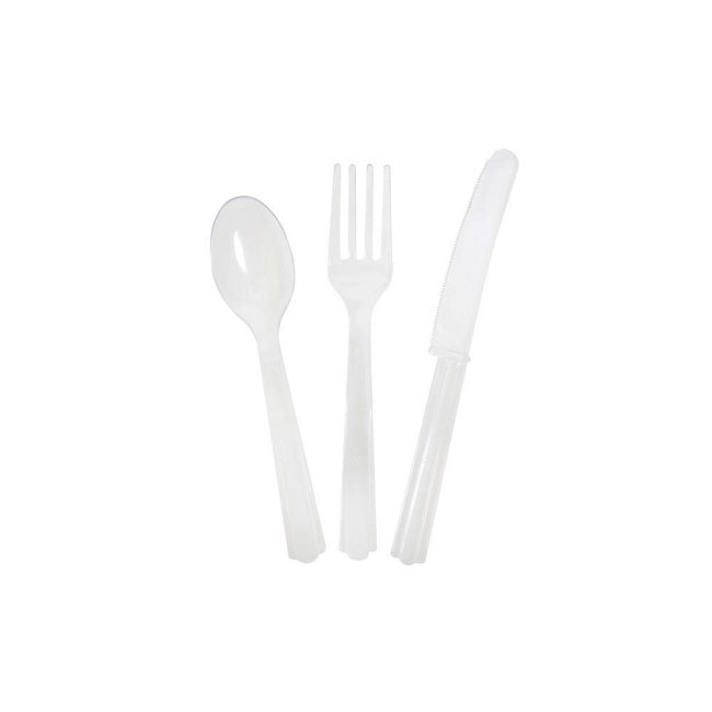 Clear Cutlery- 18 piece set