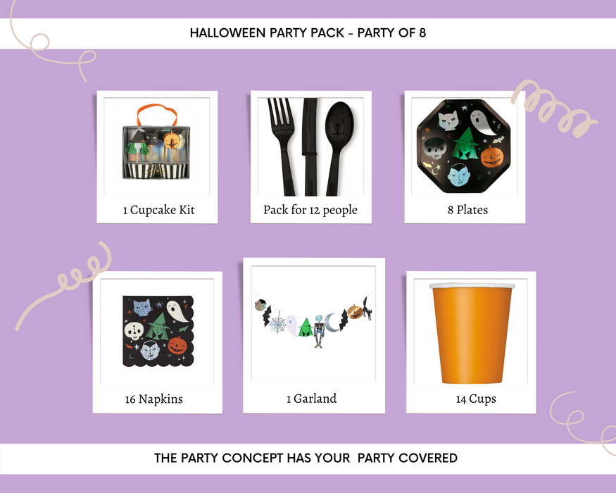 Halloween Party Set- party for 8