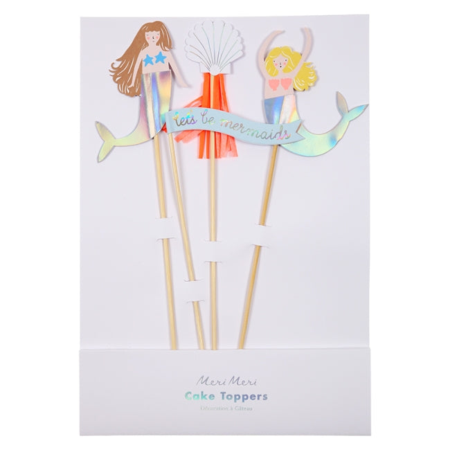 Let's Be Mermaids Cake Toppers - Pack of 4
