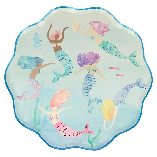 Mermaids Swimming Plates - Pack of 8