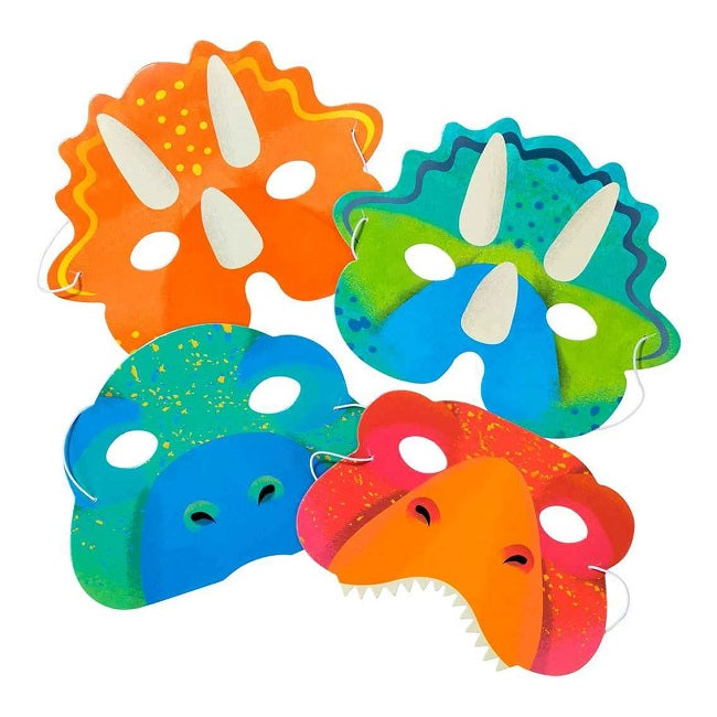 Party Dinosaur Masks - Pack of 8