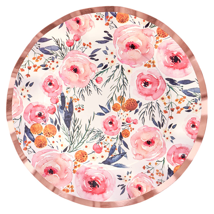 Blush Bouquet Wavy Dinner Plate - Pack of 8