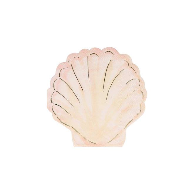 Watercolor Clam Napkins - Pack of 16