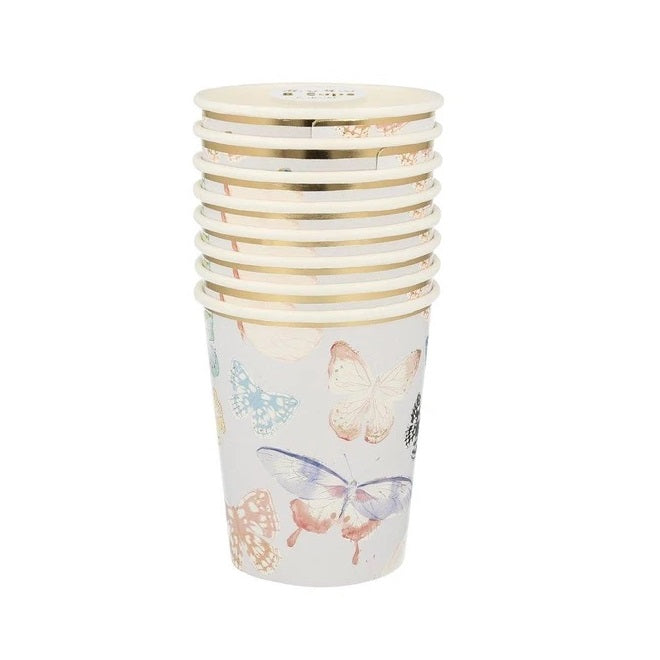 Butterfly Party Cups - Pack of 8