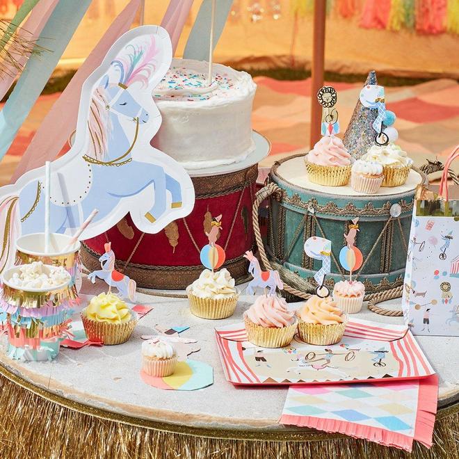 Circus Parade Cupcake Kit - Kit for 24 pieces