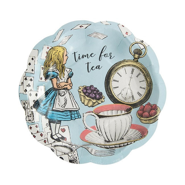 Truly Alice Small Blue Paper Plates - Pack of 12
